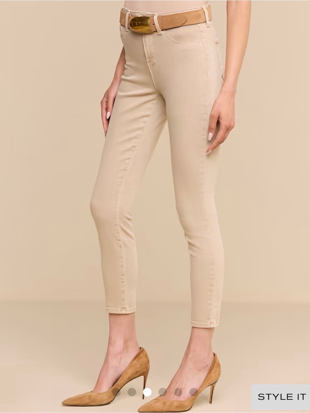 Guess by Marciano Women’s Neutral Beige Capri Jeans